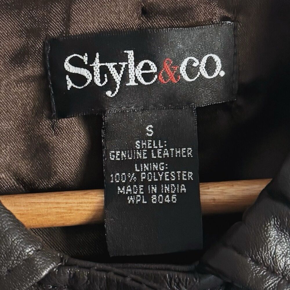 90s/y2k vintage chocolate brown leather jacket - Picture 3 of 3